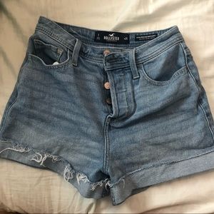 jean shorts, button up, very good condition